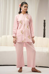 Pret Essentials By Dor Stitched Co Ords Embroidred Edit Collection'2025-DPEC-01-Pink