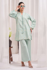 Pret Essentials By Dor Stitched Co Ords Embroidred Edit Collection'2025-DPEC-03-Mint