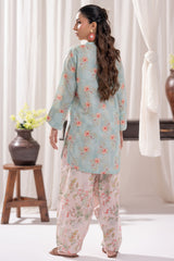 Daily Pret By Dor Stitched Co Ords Printed Vol-03 Suit-DPEC3-01-Sky Blue