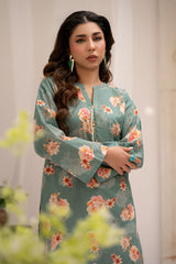 Daily Pret By Dor Stitched Co Ords Printed Vol-03 Collection'2025-DPEC3-03-Teal