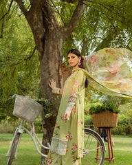 Gul Bahar By Inara Stitched 3 Piece Summer Suit-CAMELLIA DR-10
