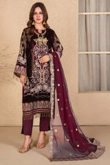 Aayra Stitched Winter Collection'2025-AY1154 - Velvet Suit 3Pc
