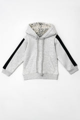Little Bundles Stitched Kids Suit-Autumn Glow Hoodie Set