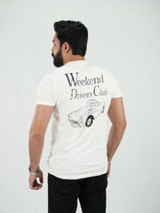 Mercato Round Neck White Shirt
