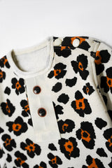 Little Bundles Stitched Kids Suit-Cheeta Romper Set