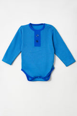 Little Bundles Stitched Kids Suit-Blue Romper Set