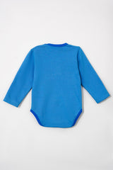 Little Bundles Stitched Kids Suit-Blue Romper Set