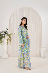 Feathers Unstitched 3 Piece Digital Printed Lawn Summer Suit-CHROMEX-FT706