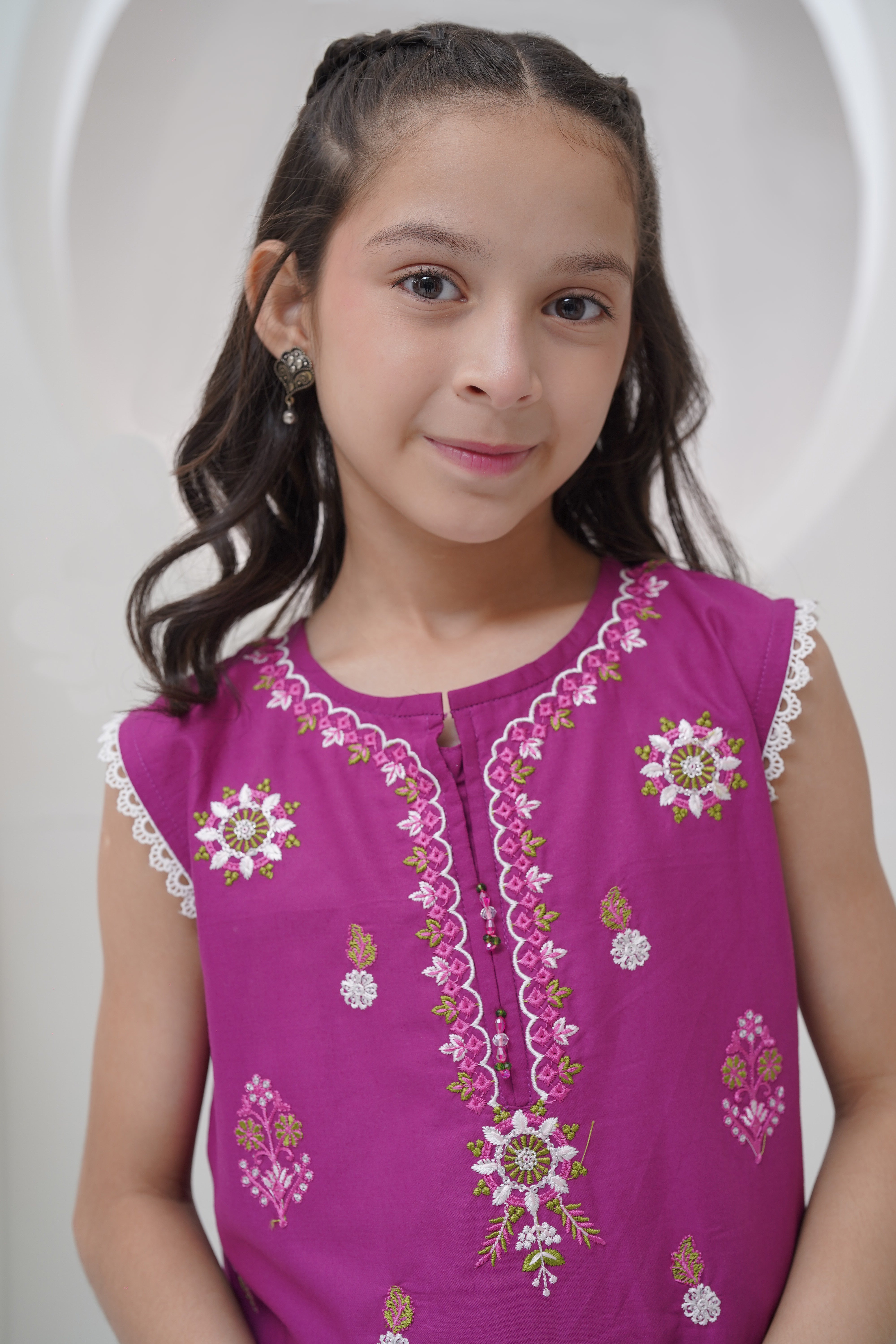 Mahroo Stitched 3 Piece Formals Kids Collection'2025-GS-EMB-002