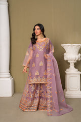 Midway Arts Stitched 3 Piece Formals Suit-lavender-blossom