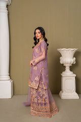 Midway Arts Stitched 3 Piece Formals Suit-lavender-blossom