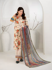 Tng By Md Stitched 3 Piece-Gul Bahar | 3 Piece | Printed | Peach