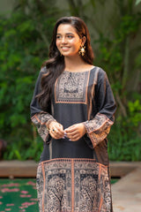 Tng By Md Stitched Baag Collection-Noor e Shab | 2 Piece | Printed | Black