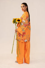 Fleur Co Ords By Sheenora Stitched 2 Piece Lawn Silk Collection'2025-Marigold
