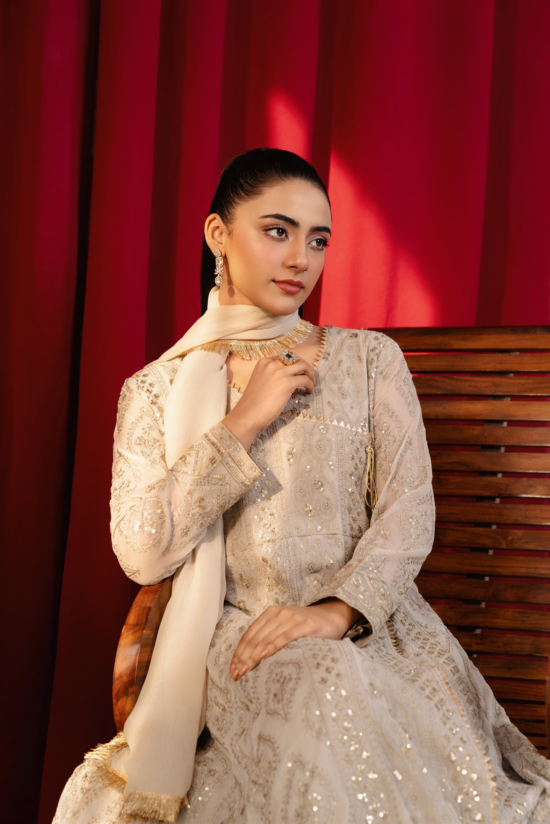 Manahils Stitched Formals Angrakha-099-Tan