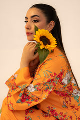 Fleur Co Ords By Sheenora Stitched 2 Piece Lawn Silk Collection'2025-Marigold