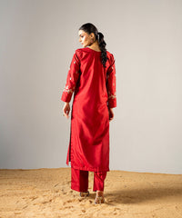 Zarqash By Kross Kulture Stitched 2PC - Raw Silk Suit Collection'2025-0001873-XSM-RED