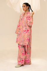 Fleur Co Ords By Sheenora Stitched 2 Piece Lawn Silk Collection'2025-PINK PARADISE