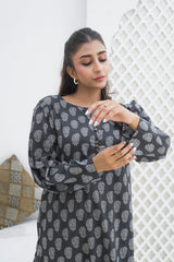 Black And White By Tehzeeb Threads Classic Moonlit 2-Piece Printed Cotton