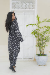 Black And White By Tehzeeb Threads Blooming Black  2-Piece Printed Cotton