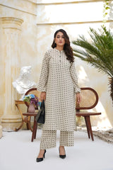 Arha Eman Stitched Winter Collection'2026-Beige Noir – 2 Piece Coord