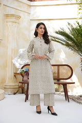 Arha Eman Stitched Winter Collection'2026-Beige Noir – 2 Piece Coord