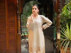 Tng By Md Stitched Collection-Shaffaf (Cream White)