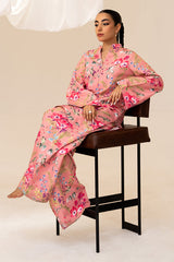 Fleur Co Ords By Sheenora Stitched 2 Piece Lawn Silk Collection'2025-PINK PARADISE