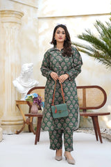 Arha Eman Stitched Winter Suit-Botanica â€“ 2 Piece Coord