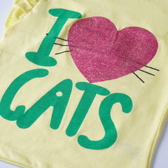 Kjunction Girls T-shirt (I-Love-Cats)