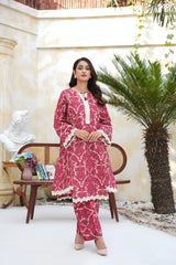 Arha Eman Stitched Winter Suit-Crimson Dusk â€“ 2 Piece Ready To Wear