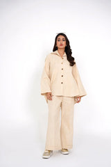Arha Eman Stitched Winter Suit-Ivory Ease â€“ 2 Piece Coord Ready To Wear