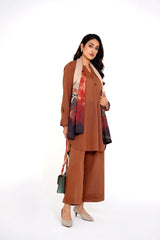 Arha Eman Stitched Winter Suit-Mocha Muse â€“ 2 Piece Coord Ready To Wear
