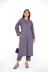 Arha Eman Stitched Winter Suit-Smoky Lilac â€“ 2 Piece Coord Ready To Wear