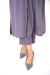 Arha Eman Stitched Winter Suit-Smoky Lilac â€“ 2 Piece Coord Ready To Wear