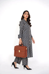 Arha Eman Stitched Winter Suit-Polka Muse â€“ 2 Piece Coord Ready To Wear