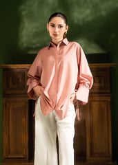 Nairah Shirts Summer Solids Suit-Dusty Rose