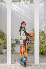 Saqafat By Abeera Exclusive Stitched Poly Lawn Suit-SQ-07