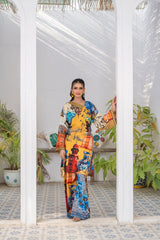 Saqafat By Abeera Exclusive Stitched Poly Lawn Suit-SQ-07