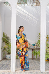 Saqafat By Abeera Exclusive Stitched Poly Lawn Suit-SQ-07