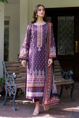 Meerak 3 Piece Emb Khaddar Suit-Eden