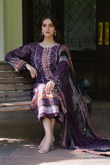 Meerak 3 Piece Emb Khaddar Suit-Eden