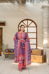 Saqafat By Abeera Exclusive Stitched Poly Lawn Suit-SQ-03