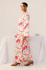 Fleur Co Ords By Sheenora Stitched 2 Piece Lawn Silk Collection'2025-CRIMSON