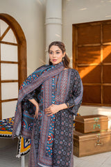 Saqafat By Abeera Exclusive Stitched Poly Lawn Suit-SQ-01