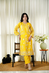 Dhaga Stitched 2 Piece Co Ords Summer Collection'2025-Honey Haze