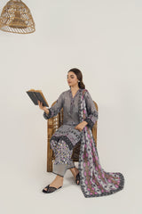 Zoya Zafar Stitched 3 Piece Lawn Collection'2025-Elegant Look