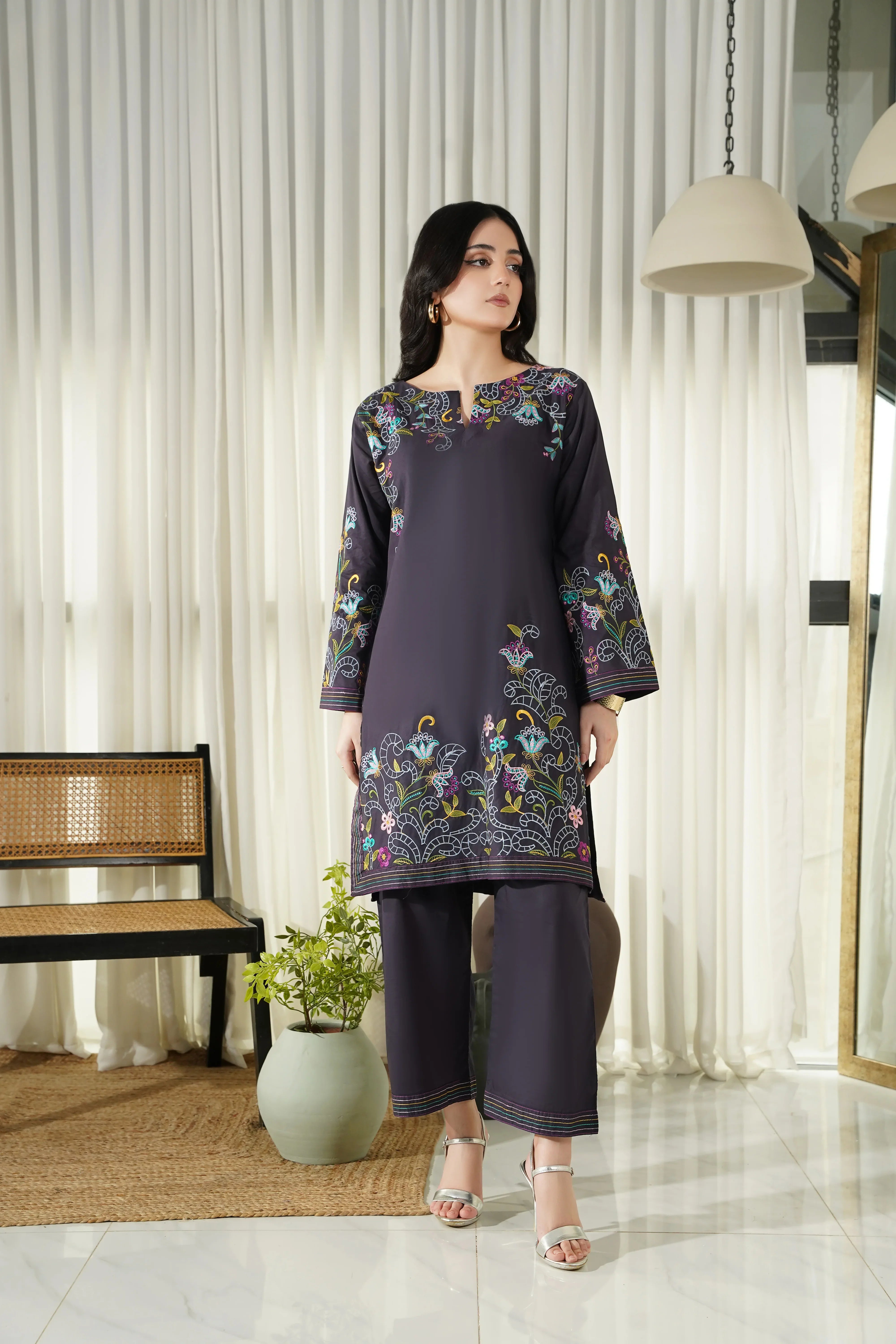 Dhaga Stitched 2 Piece Cotton Summer Collection'2025-Kaif