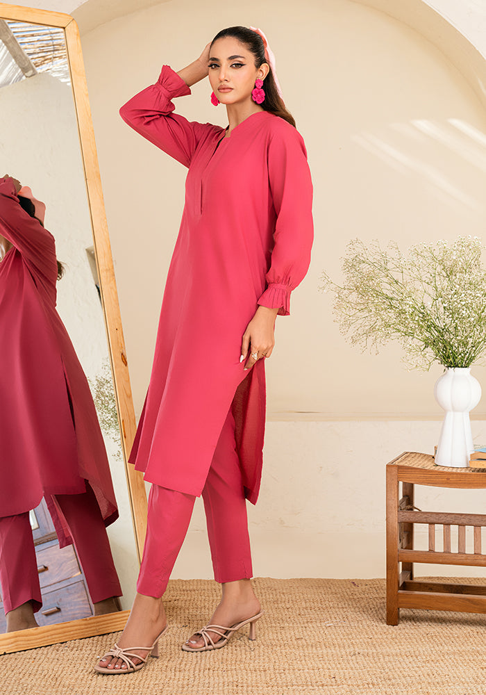 Amal Stitched Co Ords Basics Collection-Orchid