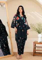 Amal Stitched 2 Piece Summer Cambric Collection-Noir